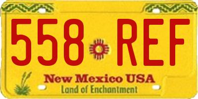 NM license plate 558REF