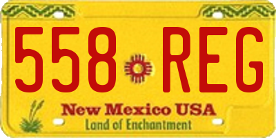 NM license plate 558REG