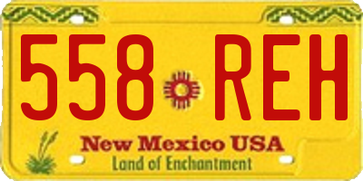 NM license plate 558REH