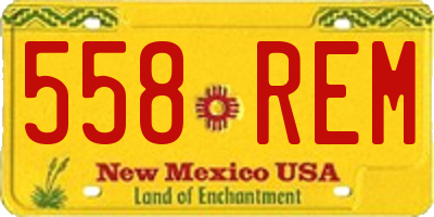 NM license plate 558REM
