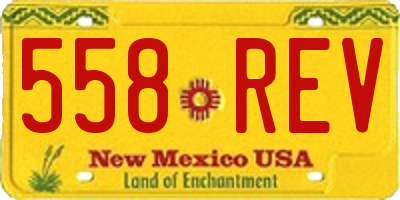 NM license plate 558REV