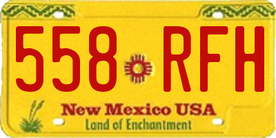 NM license plate 558RFH