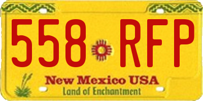 NM license plate 558RFP
