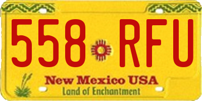 NM license plate 558RFU