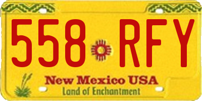 NM license plate 558RFY