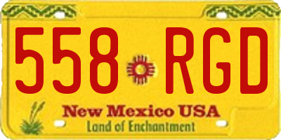 NM license plate 558RGD