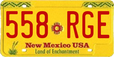 NM license plate 558RGE