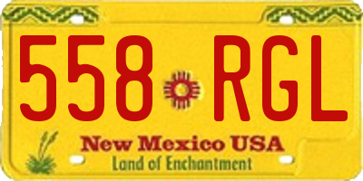 NM license plate 558RGL