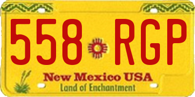 NM license plate 558RGP
