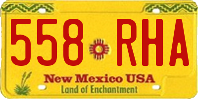 NM license plate 558RHA