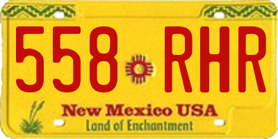 NM license plate 558RHR