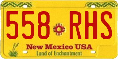 NM license plate 558RHS