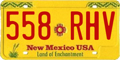 NM license plate 558RHV