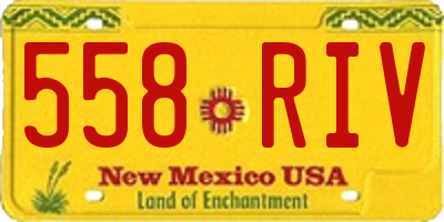 NM license plate 558RIV