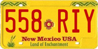 NM license plate 558RIY