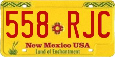 NM license plate 558RJC