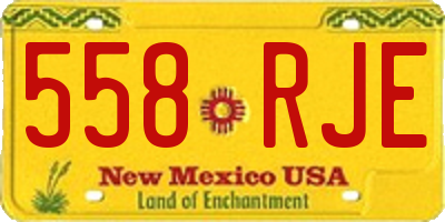 NM license plate 558RJE