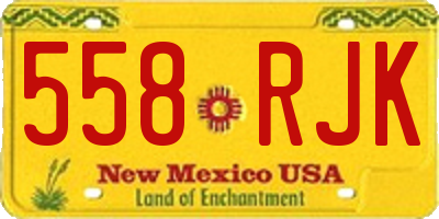 NM license plate 558RJK