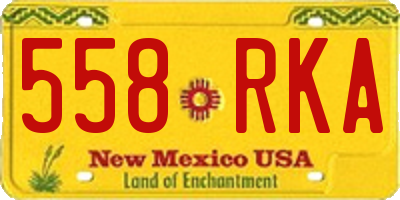 NM license plate 558RKA