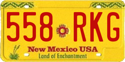 NM license plate 558RKG