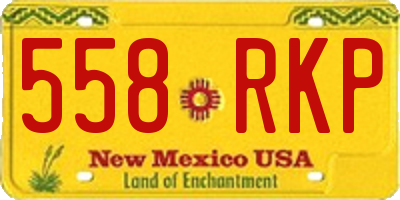 NM license plate 558RKP