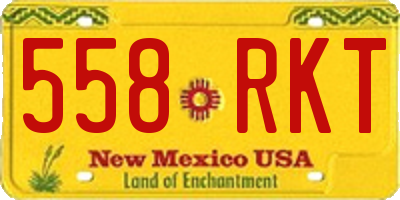NM license plate 558RKT