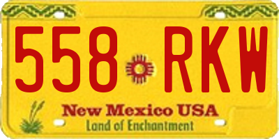 NM license plate 558RKW