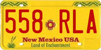 NM license plate 558RLA