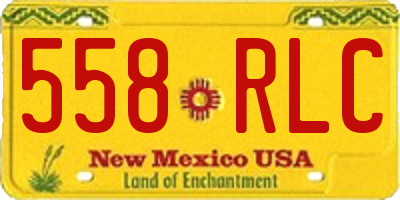 NM license plate 558RLC