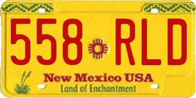 NM license plate 558RLD