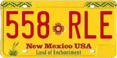 NM license plate 558RLE