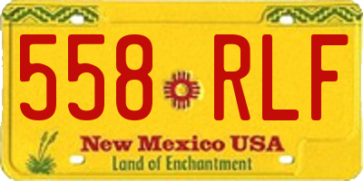 NM license plate 558RLF
