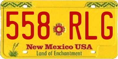 NM license plate 558RLG