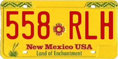 NM license plate 558RLH