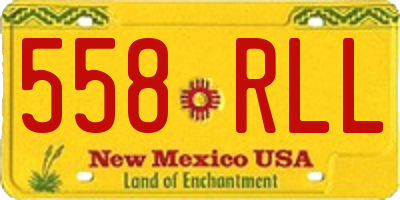 NM license plate 558RLL