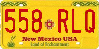 NM license plate 558RLQ