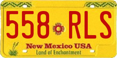NM license plate 558RLS