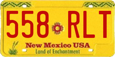 NM license plate 558RLT