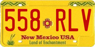 NM license plate 558RLV