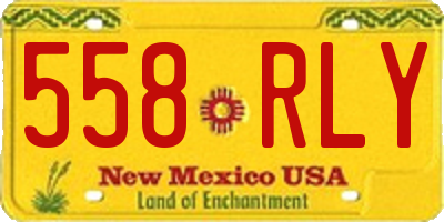NM license plate 558RLY