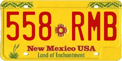 NM license plate 558RMB