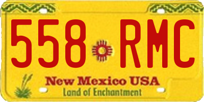NM license plate 558RMC