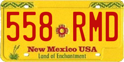 NM license plate 558RMD