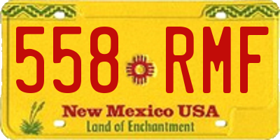 NM license plate 558RMF