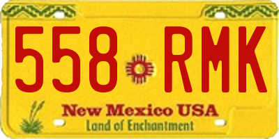 NM license plate 558RMK
