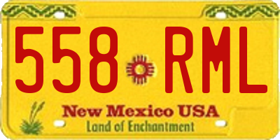 NM license plate 558RML