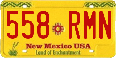 NM license plate 558RMN