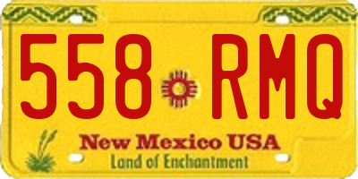 NM license plate 558RMQ