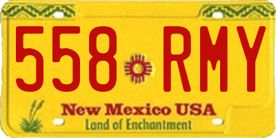 NM license plate 558RMY