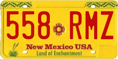NM license plate 558RMZ